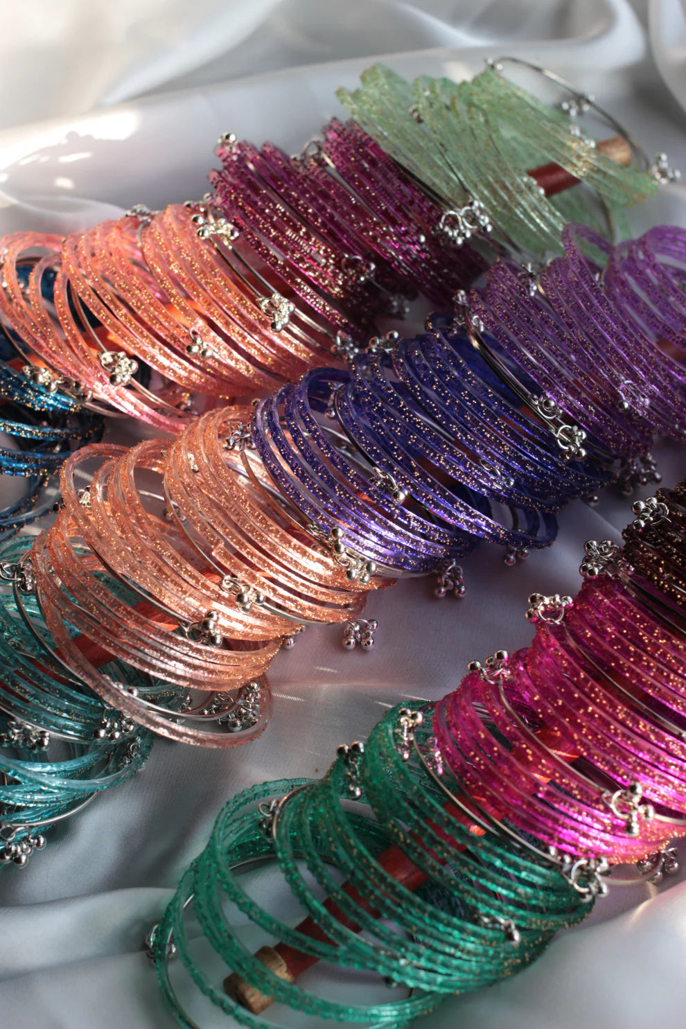 Kashmiri Golden Bangles with Glass Churiyaan